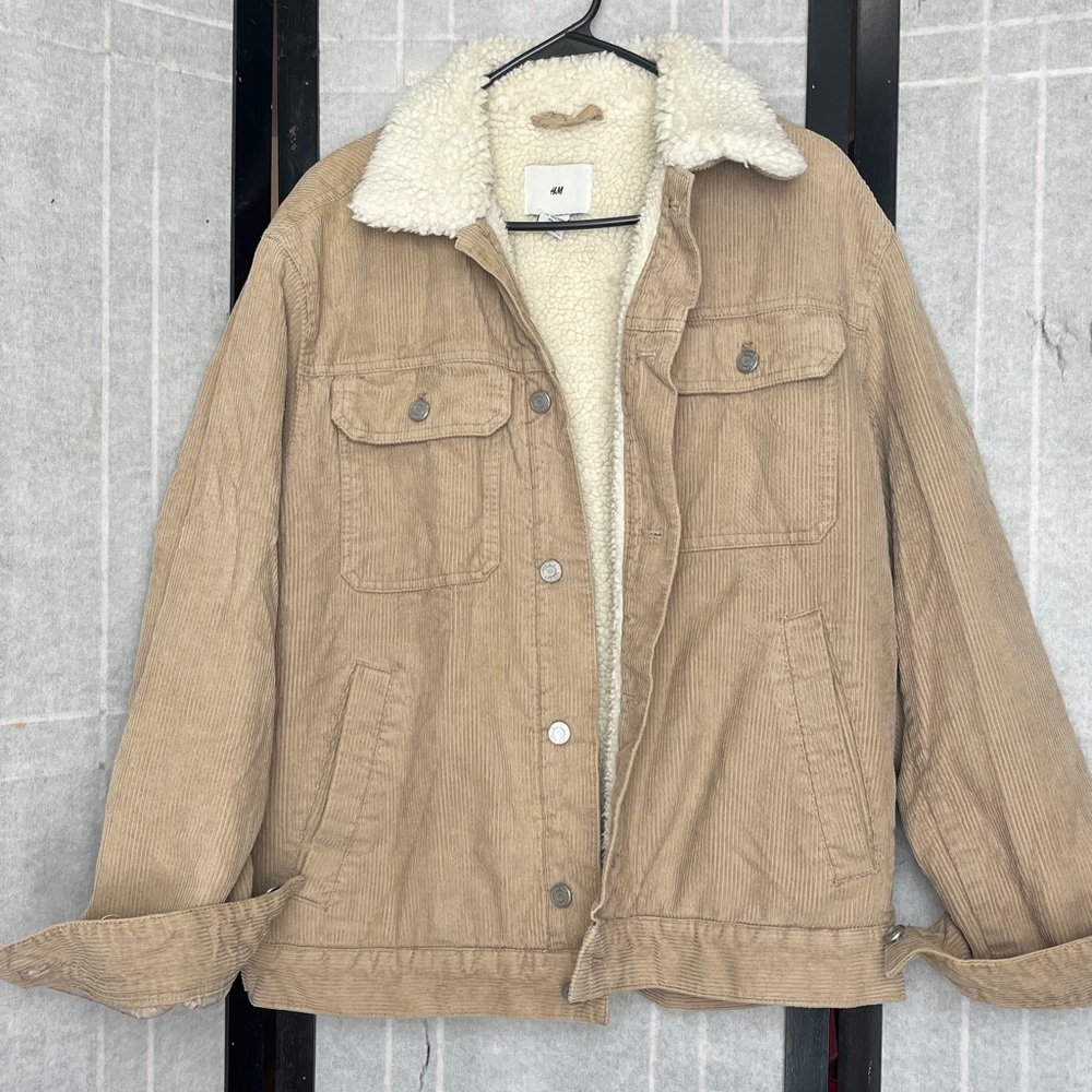 H&M Fur Coat with Buttons